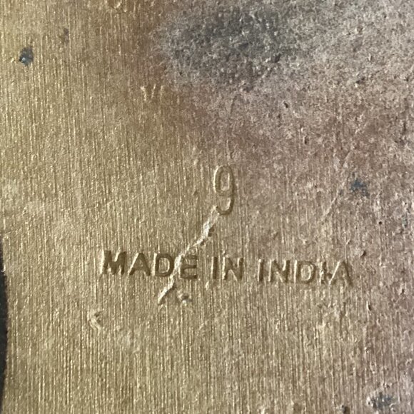 Apepazza Leather Thong/Sandal Bronze Chain Link Accent Sz 9 BOHO Brown #126L - Picture 10 of 10